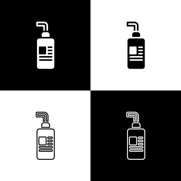 集膏霜或洗液化妆品管图标隔离图片下载