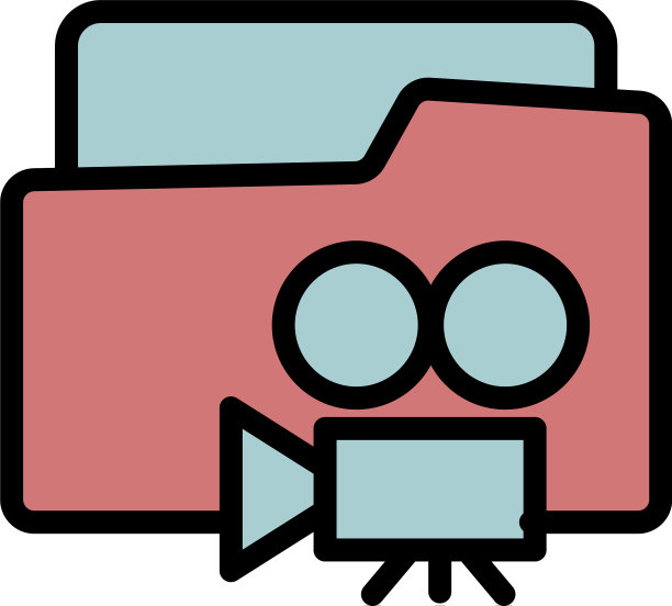 电影制作图标轮廓风格图片下载