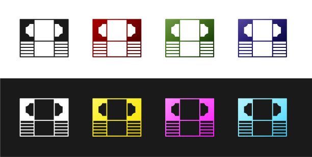 集叠纸钱现金图标孤立在黑色图片下载