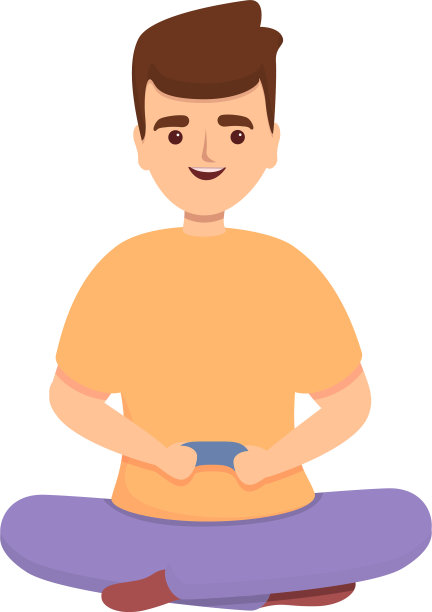 冷静的视频游戏玩图标卡通风格图片下载