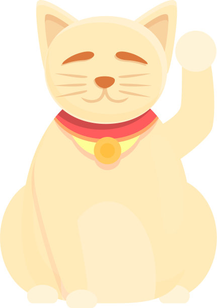 大幸运猫图标卡通风格图片下载