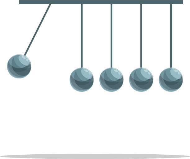 永动机牛顿球图标卡通风格图片下载
