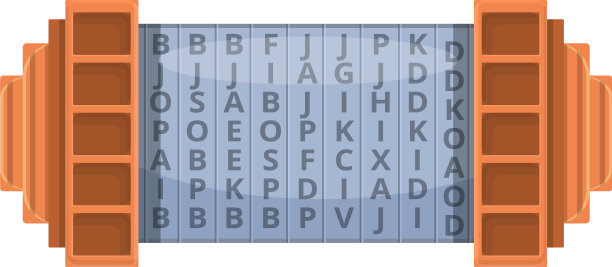 密码卷图标卡通风格图片下载