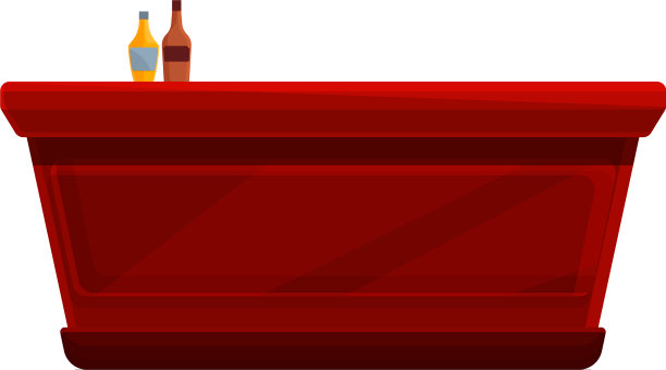 卡通风格的啤酒吧台图标图片下载