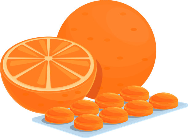 橙色止咳药水图标卡通风格图片下载