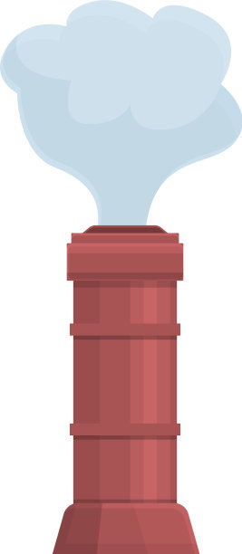 工厂烟囱图标卡通风格图片下载