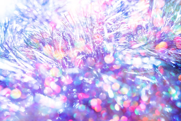 闪烁灯垃圾背景，闪烁散焦抽象闪烁灯和星星圣诞背景。白色和银色的抽象散景灯。假日散景。圣诞节照明概念图片下载