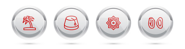 套线热带棕榈树土耳其帽子图片下载