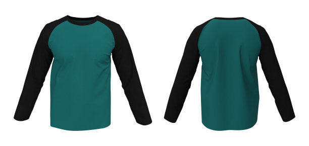 长袖raglan t恤模型图片下载