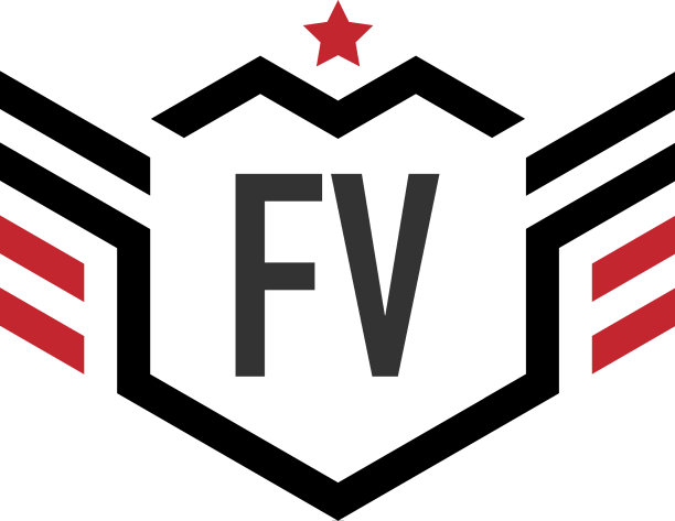 首字母fv星翼六角形创意图片下载