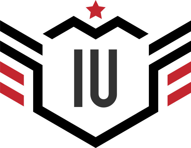 字母IU星星翅膀六边形创意图片下载