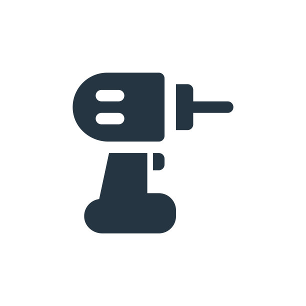 钻孔机图标。字形钻孔机图标用于网站设计和移动，应用程序开发，打印。钻孔机图标从填充劳动节收集孤立的白色背景。图片下载