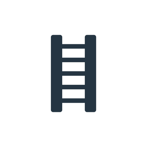 梯图标。字形梯形图标用于网站设计和移动，应用程序开发，打印。梯子图标从填充劳动节收集孤立的白色背景。图片下载