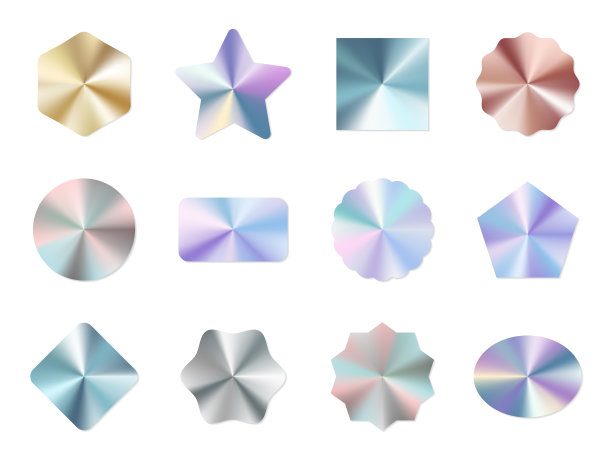 全息标签圆形梯度金属图片下载