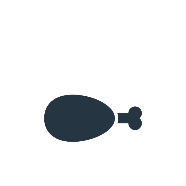 鸡腿图标。字形鸡腿图标用于网站设计和移动，应用程序开发，打印。鸡腿图标从填充肉收集孤立的白色背景。图片下载