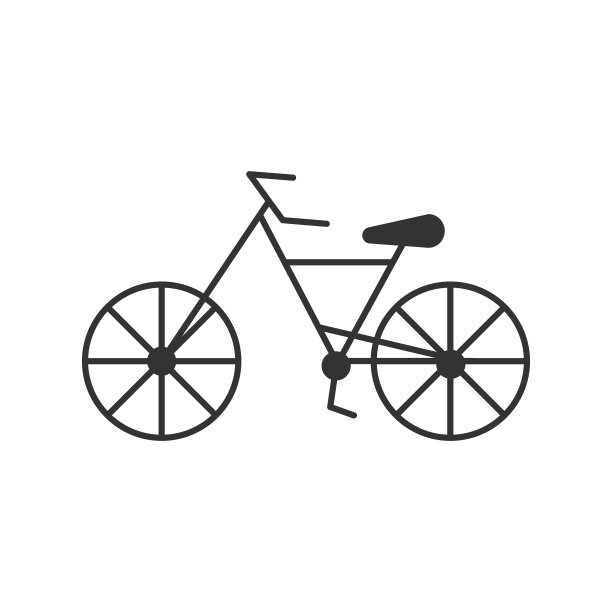 自行车图标矢量设计。图片下载