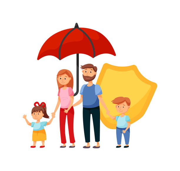 家庭保险和保护隔离上白图片下载