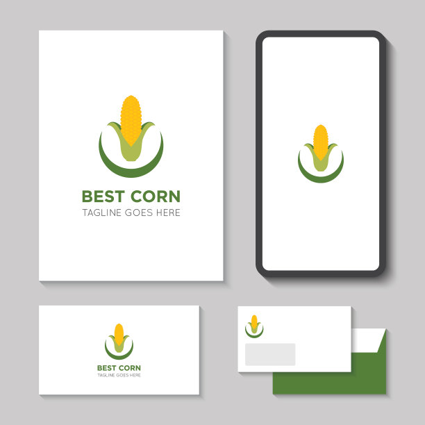 玉米农场的标志和图标图片下载