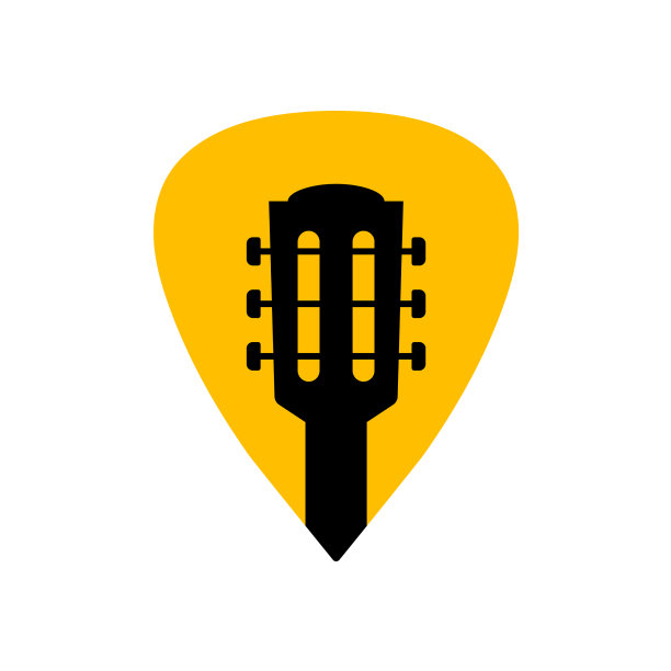 吉他声挑设计图标平面标志图片下载