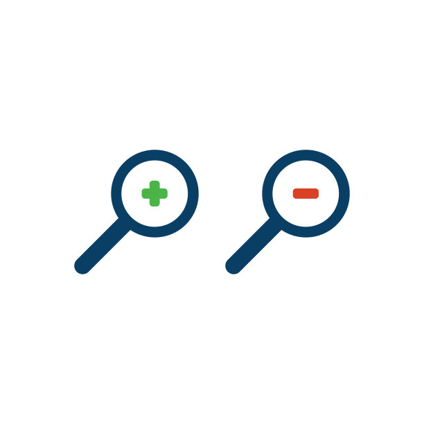 放大镜图标研究概念上的白色图片下载