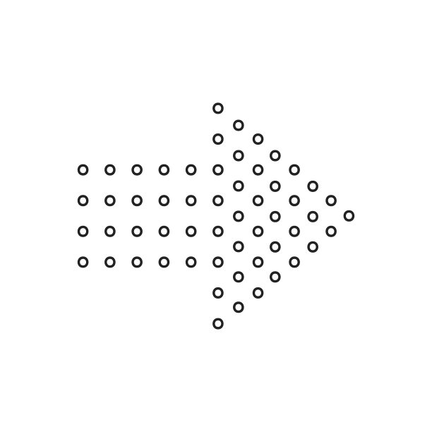 点箭头光标方向黑色符号上的白色图片下载