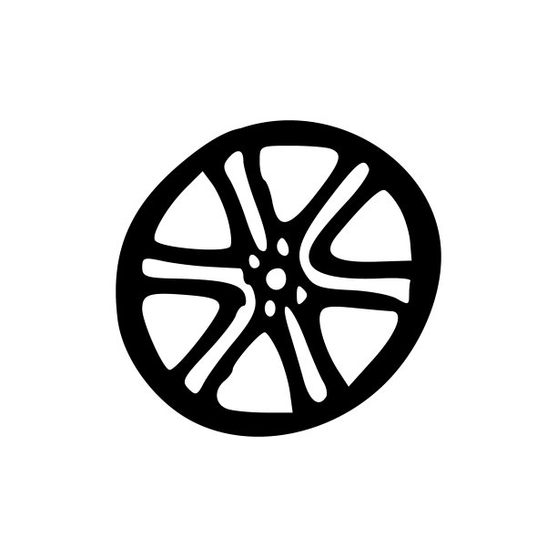汽车车轮图标设计模板手绘图片下载