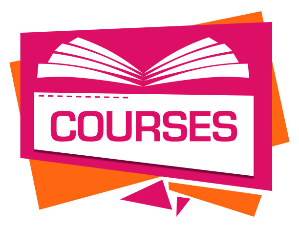 课程粉红橙色正方形三角形图片下载
