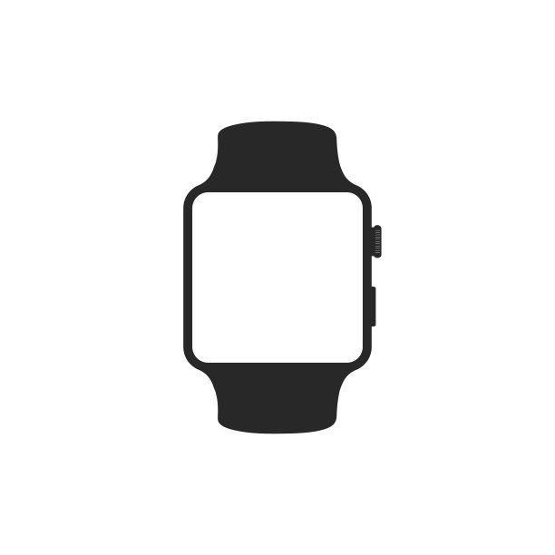 智能手表黑色颜色孤立在白色图片下载