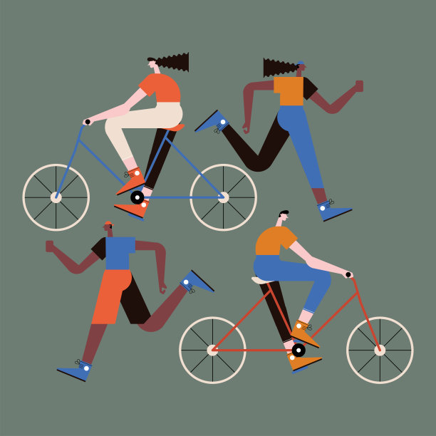 四人练习活动图片下载