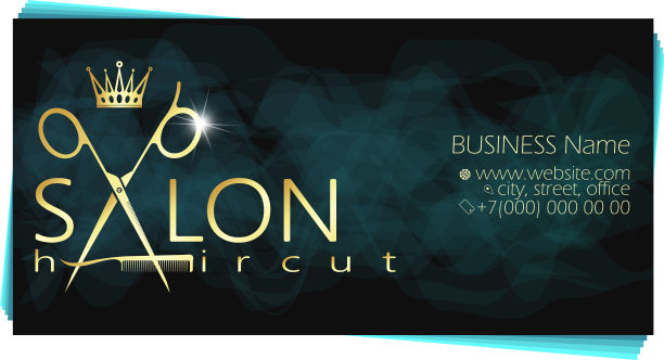 金碧辉煌的美容院和独一无二的理发店图片下载