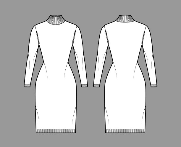 高领礼服毛衣技术时尚图片下载