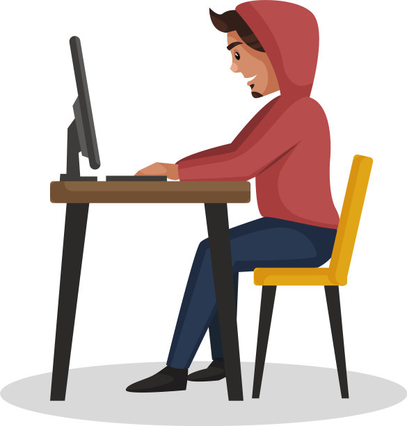 男孩平面设计师卡通图片下载