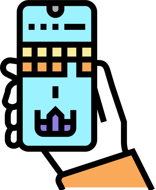 手机游戏男子休闲彩色图标图片下载