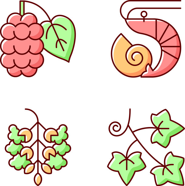 季节性过敏原导致RGB颜色图标设置图片下载