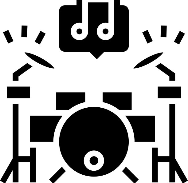 演奏乐器男子休闲象形文字图标图片下载