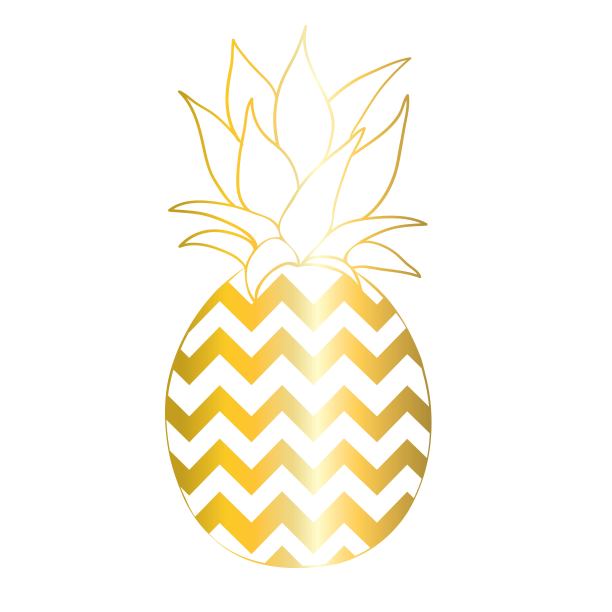 菠萝黄金图标。热带水果，孤立在白色背景上。象征食物香甜、异国情调和夏日、维生素、健康。自然的标志。三维概念。设计元素矢量图图片下载