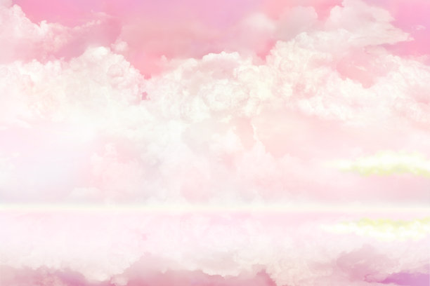 云朵在天空中倒映在水中图片下载