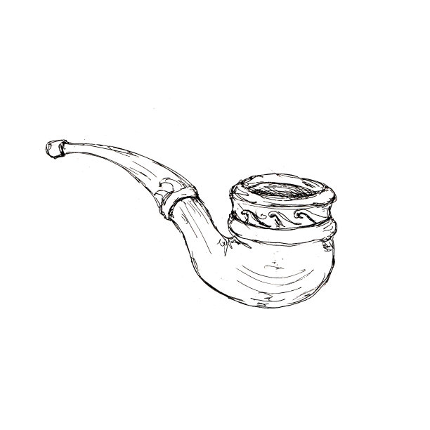 水彩海盗冒险黑色草图图标元素孤立的白色背景图片下载