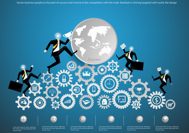 插画商业设计绘画艺术创意和概念思考创意。对于成功，计划，思考，搜索，分析，沟通，未来的想法创新技术现代。图片下载