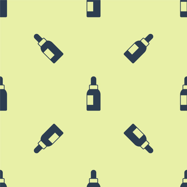 蓝色精油瓶图标隔离无缝图片下载