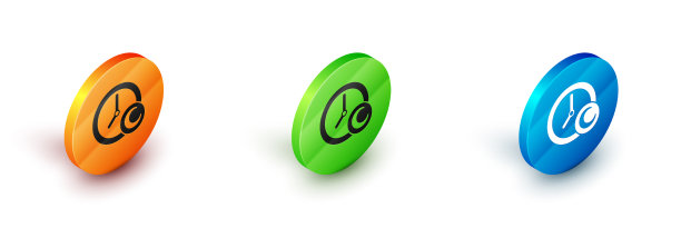 等距睡眠时间图标孤立在白色图片下载