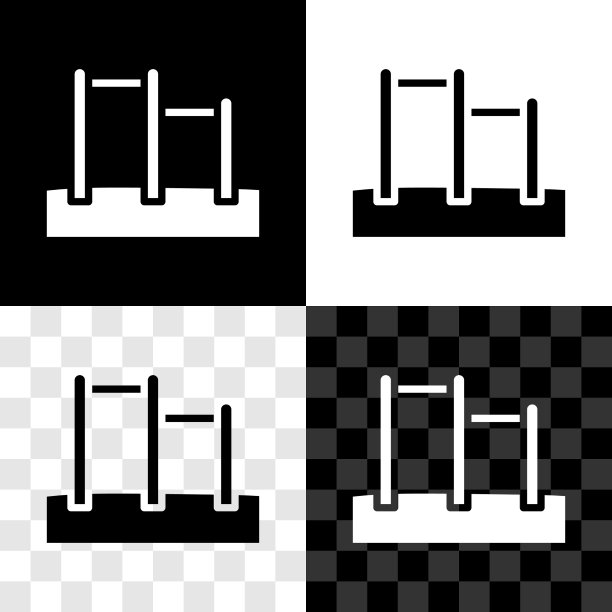 设置运动水平栏图标隔离在黑色图片下载