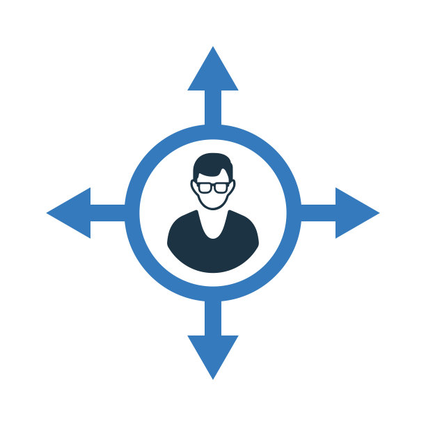 潜在客户，目标受众图标。在白色背景上孤立的符号向量。图片下载