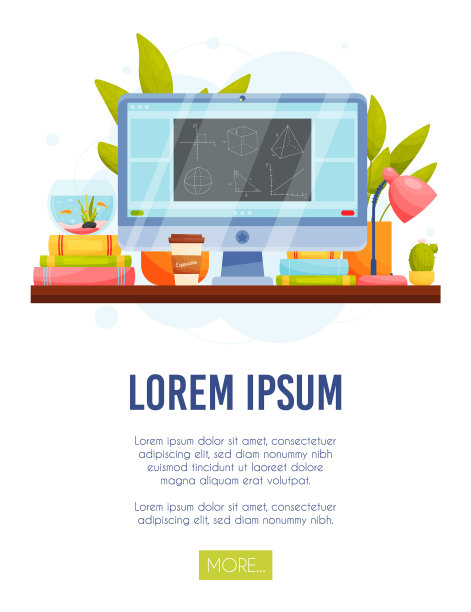 远程教育概念家庭工作空间图片下载