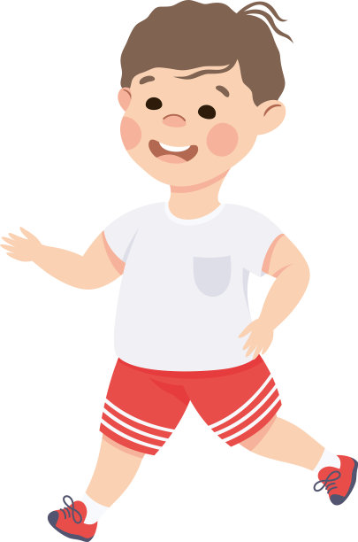 快乐的奔跑男孩可爱的微笑学前班的孩子图片下载