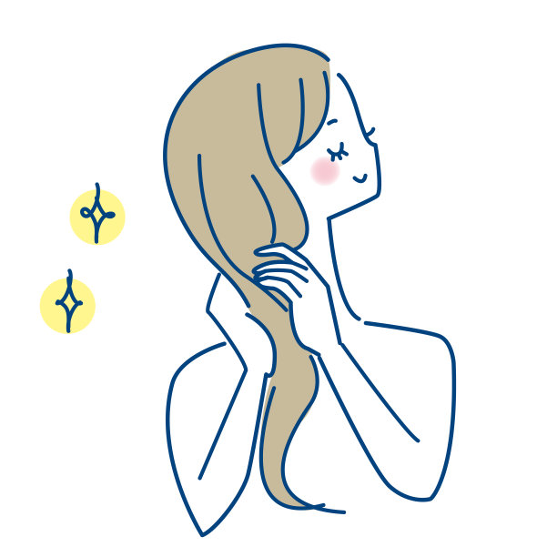 简单的线条画一个美丽的头发的女人图片下载