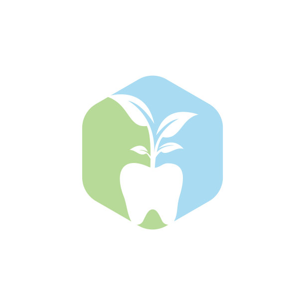 牙科树标志设计模板图片下载