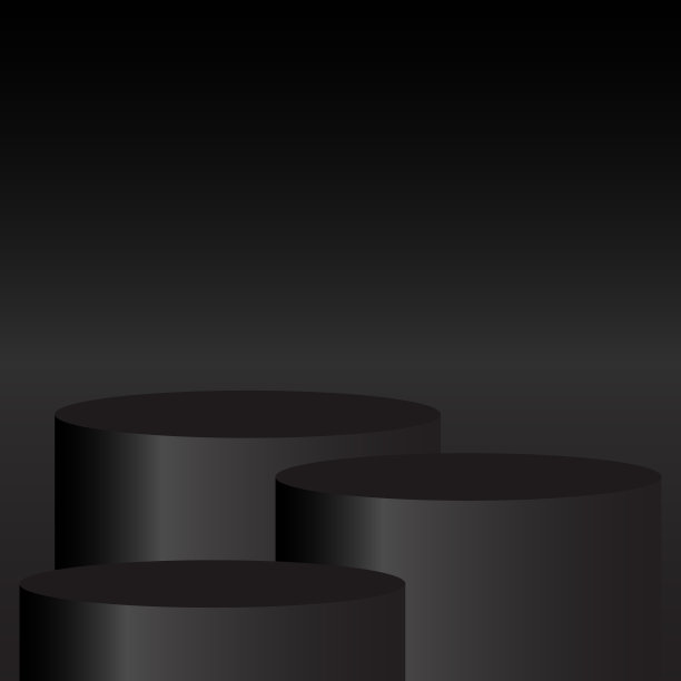 空白闪亮的黑色圆形底座图片下载