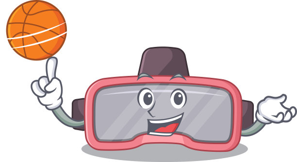 一款带有运动vr眼镜的卡通吉祥物设计图片下载