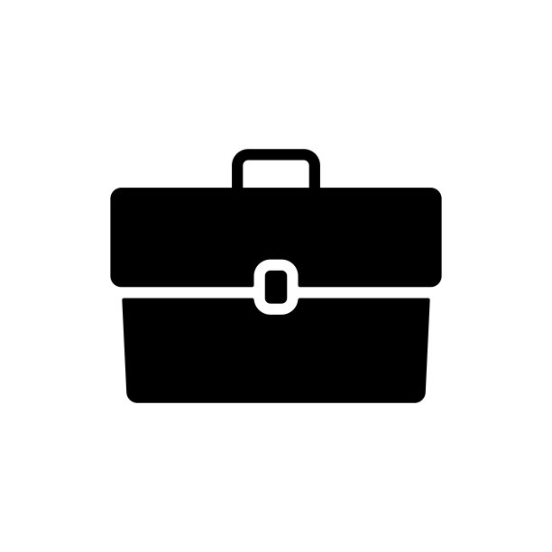 工作公文包图标，行李矢量插图图片下载